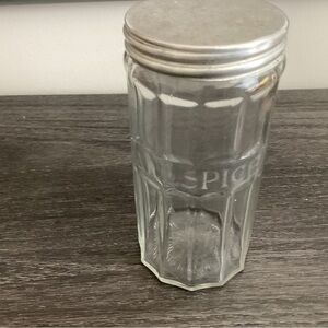 Antique Hoosier cabinet spice jar labeled GINGER(Etched)